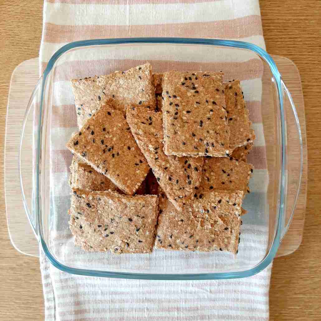 Flaxseed crackers